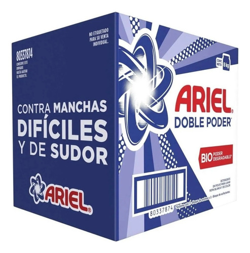 Detergente En Polvo Ariel Doble Poder 8k