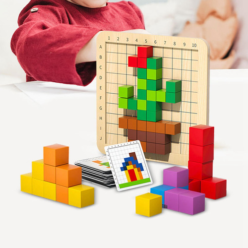 Cubos Coloridos, Juguetes Educativos De Con 24 Cartas