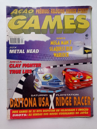 Revista Ação Games Nº 82 - Daytona Usa X Ridge Racer 