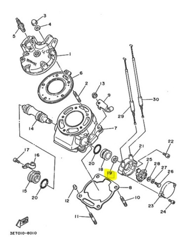 Reten Valvula Escape Dt200 R Yamaha Panella Motos