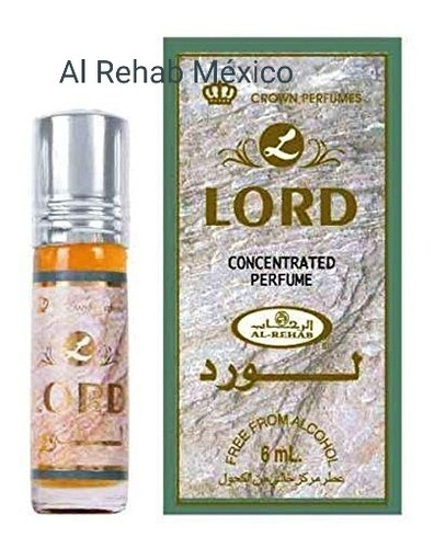 1x Lord Perfume Árabe Al Rehab Roll On 6ml Patchuli Ambar