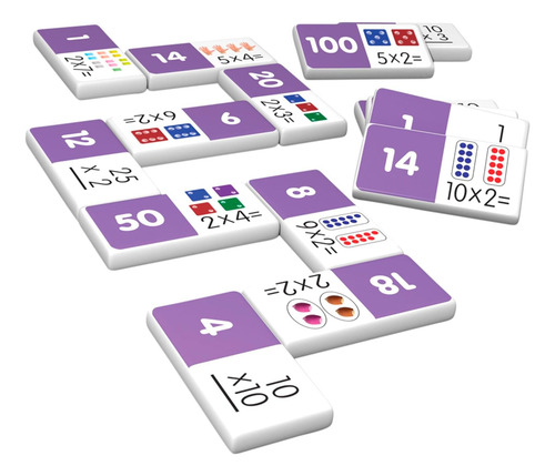 Juego De Dominó Multiplicación Junior Learning, 28 Piezas...