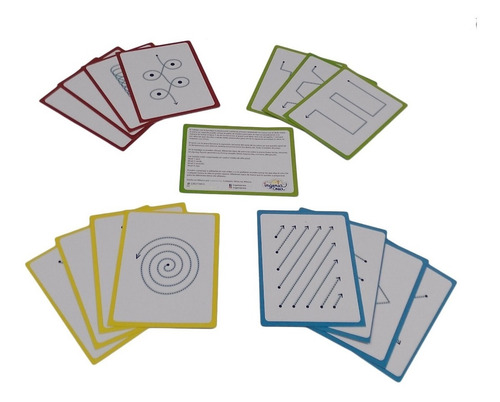 Ingeniacrea: Tarjetas De Trazos Bandeja De Arena Montessori
