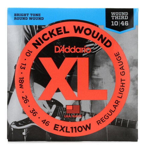 Tercera cuerda para guitarra Encap 1.010 d'Addario EXL110w
