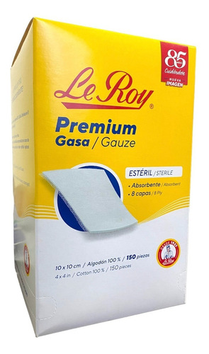 Gasa Estéril Premium 10x10 Cm 150 Piezas Le Roy