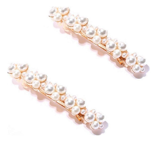 2 Unidades Perlas Pinzas De Pelo Moda Clip De Pelo Broches M