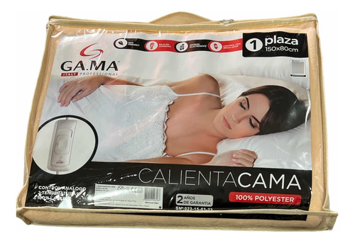 Calienta Cama Gama 1 Plaza 150x80cm 2 Niveles Polyester