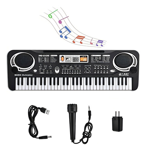 Teclado Para Niños Con Micrófono, Teclado De Piano Portátil