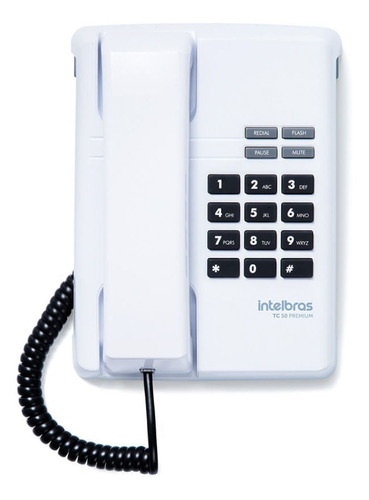 Telefone Fixo Tc 50 Premium com fio Branco Intelbras