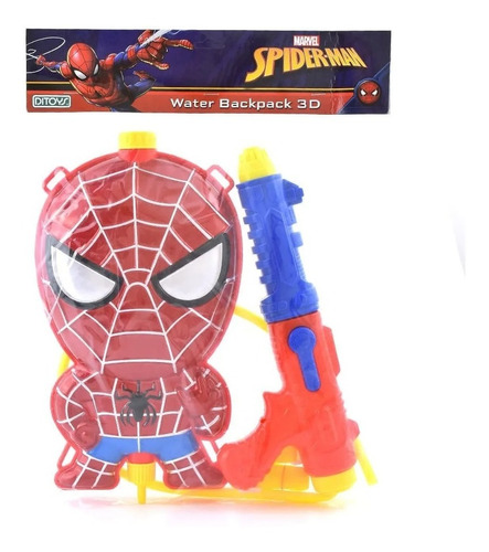 Pistola De Agua Spiderman 3d Water Backpack Ditoys