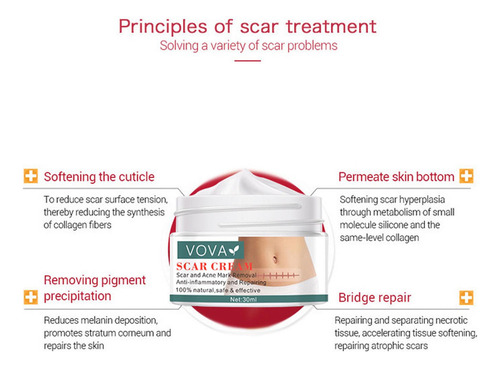. Crema For Quitar Cicatrices Y Reparar La Piel, 2 Unidades,