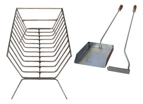 Accesorios P/parrilla Palita Atizador Y Brasero Acero Inox