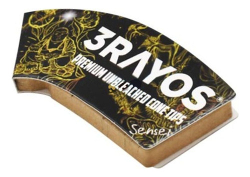 Filtros Carton Conos 3rayos Unbleached Tips Premium Sensei Sabor Neutro
