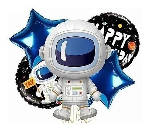 Kit Globos Metalizados Astronauta