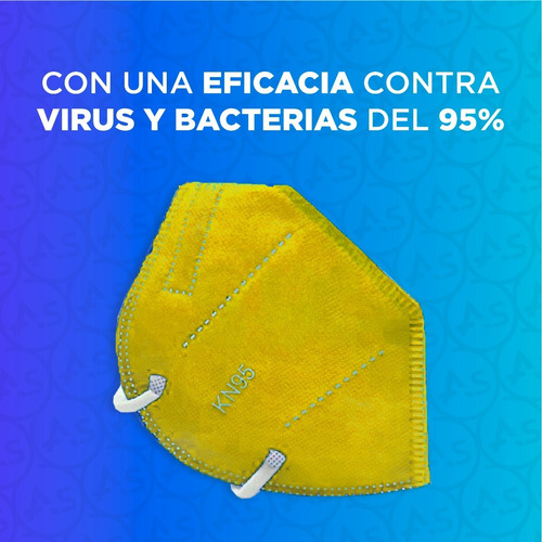 Imagen 5 de 9 de Barbijo Kn95 Amarillo X10 Unidades Anmat N95 95% Importados