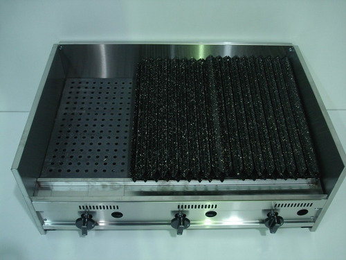 Imagen 4 de 4 de Parrilla Corbelli 90 Cm A Gas C/rompe Llama Fundicion