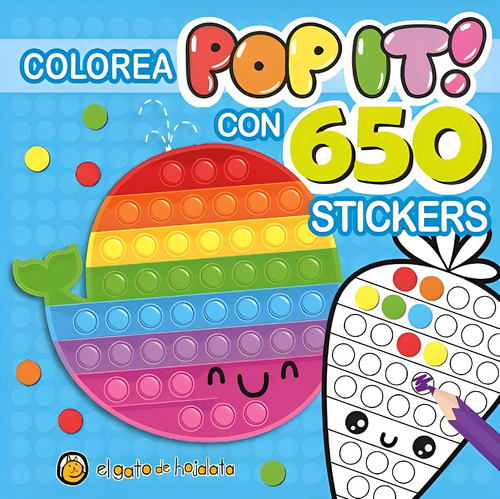 Pop It! - Colorea C 650 Stickers: Ballena - Nuevo