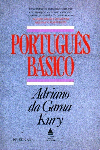 Livro Português Básico De Adriano Da Gama Kury