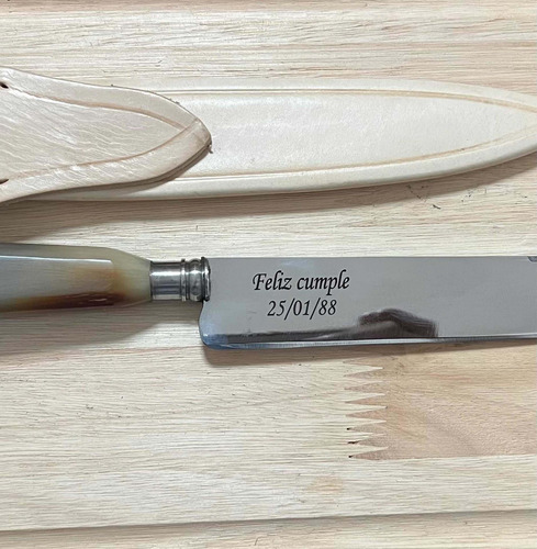 Imagen 3 de 4 de Cuchillo Solingen Guampa Hoja 30cm. Grabado Láser De Regalo