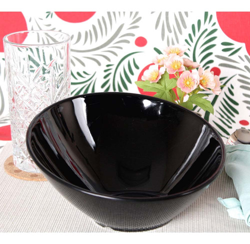 24 Tazones Bowl Tazon Inclinado De Melamina 750 Ml Vencort Color Blanco