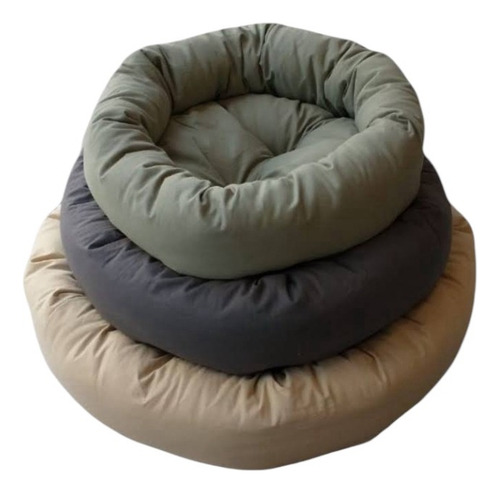 Cucha Nido Cama Puff De Algodón Para Mascota Perro Gato 70cm