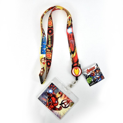 Iron Man The Avengers Porta Gafete Retractil 100% Original