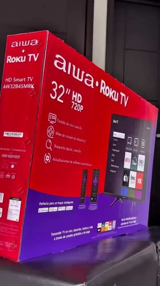 Pantalla Smart TV 32" Roku Aiwa DLED HD, 720p, 3 HDMI, Wi‑Fi, Dolby Audio +150 Canales Memoria RAM 512 MB | Meses sin interés