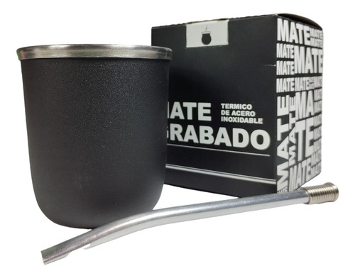 Mate Termico Acero Inoxidable Tipo Tacita + Caja Y Bombilla