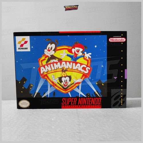 Animaniacs Nintendo Snes - Caja, Manual, Soporte Y Etiquetas