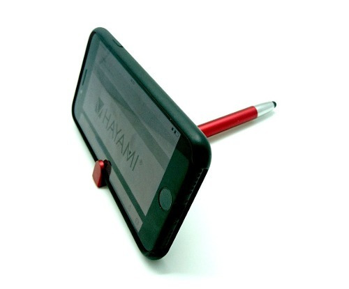 Bolígrafo Touch Y Apoya Celular 3 En 1 Rojo