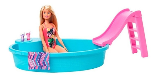 Imagen 2 de 4 de Barbie Set De Juego Piscina Incluye Muñeca - Mattel Bestoys