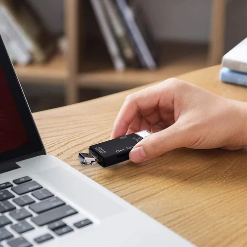 Adaptador 3 En 1 Lector Tarjetas Sd Y Micro Sd, 2.0 Usb