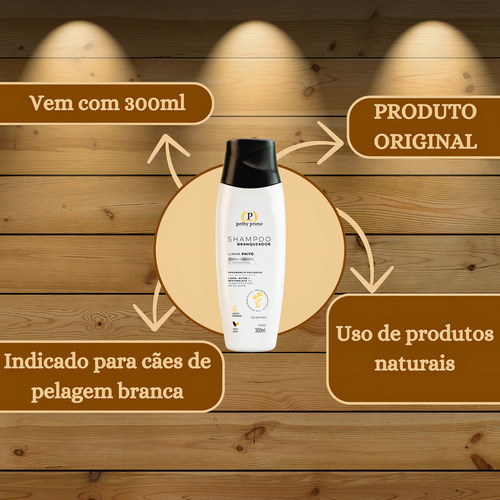 Shampoo Branqueador Pethy Prime Para Pelos Claros 300ml