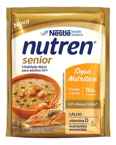 Sopa instantânea Nestlé  Nutren Senior frango e aveia em sachê 40 g
