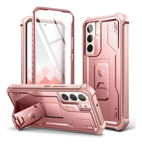 Funda Completa Para Samsung Galaxy S22 - Rosa Con Soporte