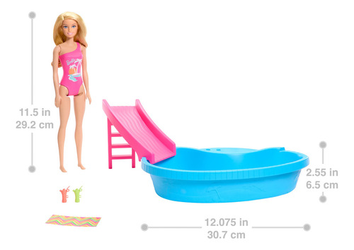 Barbie Set De Juego Alberca Glam Con Muñeca Multicolor