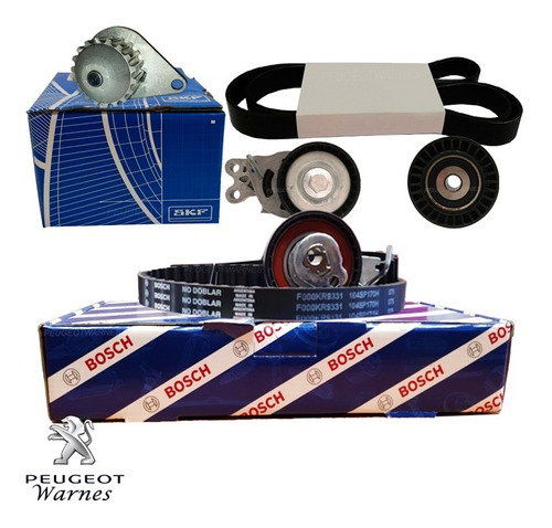 Distribucion Bosch + Kit Poly V + Bba Skf Peugeot 206 1.4 N