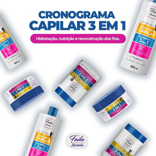 Fada Madrinha Cronograma Capilar Shampoo 3 Em 1 - 800ml