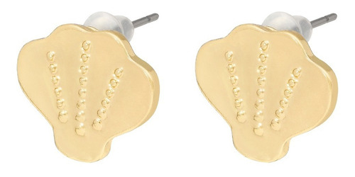 Aretes Concha La Sirenita Princesas Disney Oficial Dorado