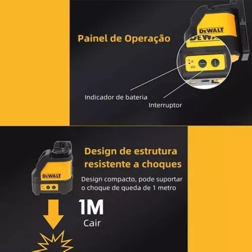 A Para Dewalt Laser Nivel 2 Líneas Cruzadas Láser Línea