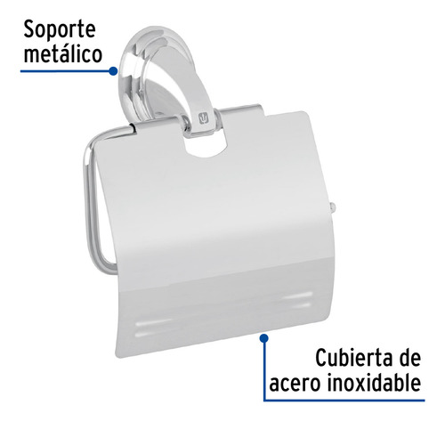 Portarrollo Metálico Acabado Cromo Foset Aqua 45980