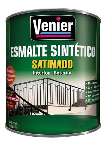 Esmalte Sintético Satinado Venier 0,25 L Pintura  Pintumm