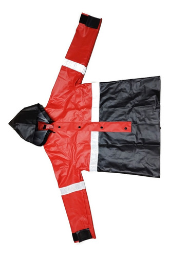 Imagen 7 de 10 de Impermeable Rojo Para Motociclista C/reflejantes Impermexa