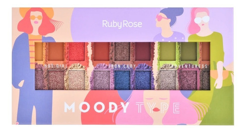 Paleta Moody Type  Ruby Rose - g a $115