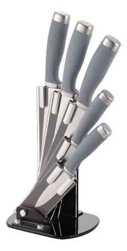 Conjunto Jogo De Faca Com Suporte E 5 Facas Linha Horizon