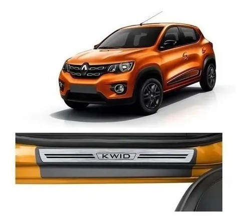 Soleira Premium Kwid 2018 A 2021 Aço Escovado - Ref 2635