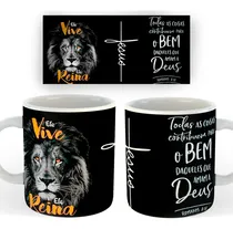 Comprar Caneca Personalizada Evangélica Cristã Ele Vive Ele Reina