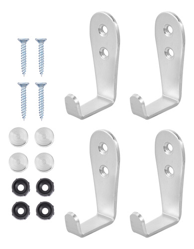 Ganchos De Acero Inoxidable Pesados Para Colgar Batas, 4 Uni