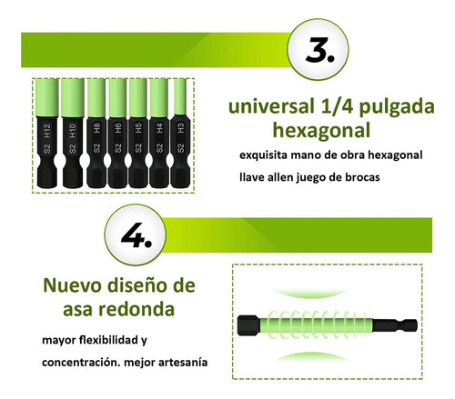 Puntas De Destornillador Allen Con Cabeza Hexagonal De 100 M