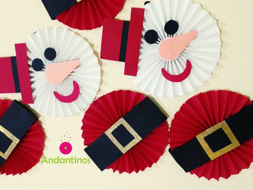 Rosetones Navideños Santa & Frosty, Ecofriendly, De Papel